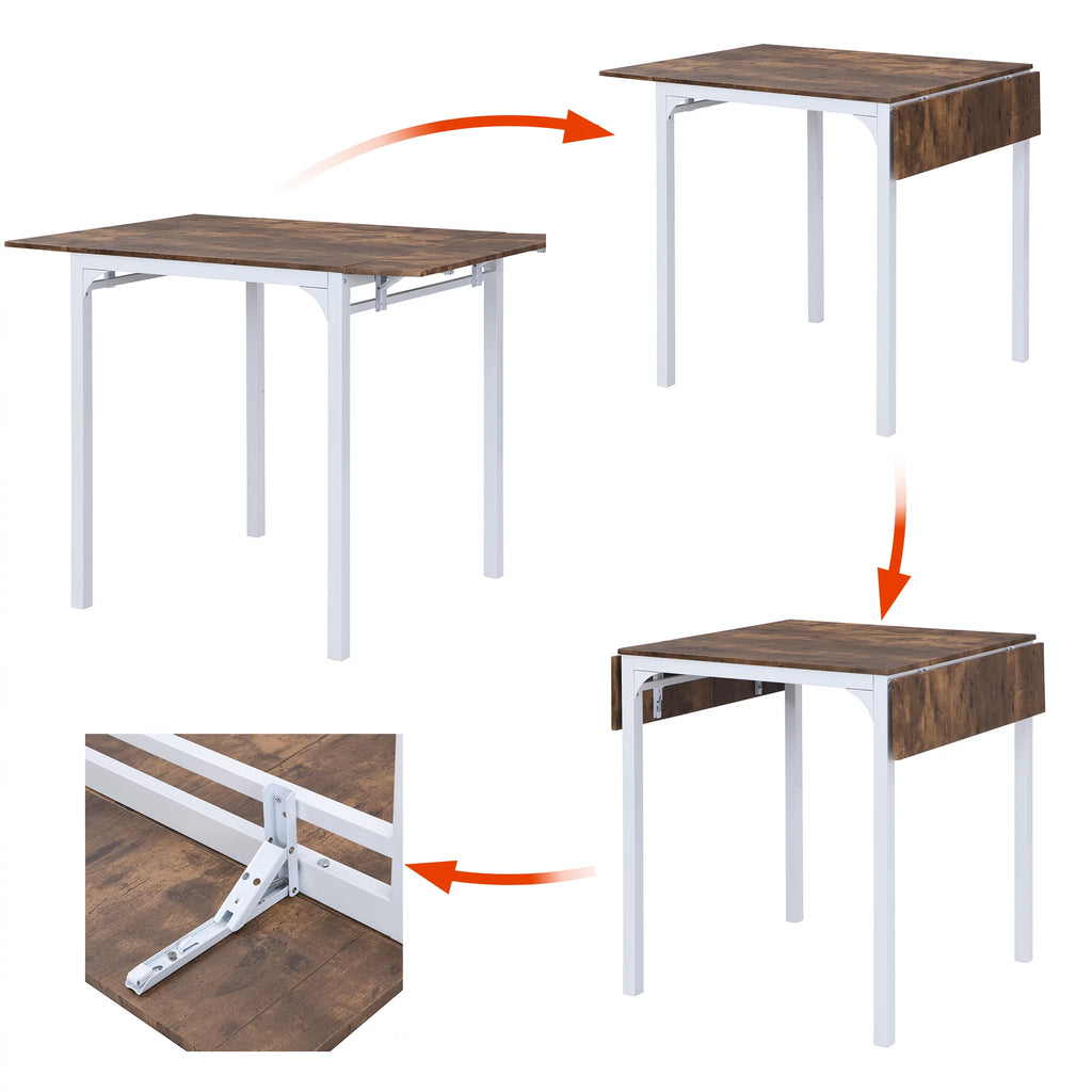 5 Piece Counter Height Dining Table Set with Drop Leaf and 4 Chairs I73203
