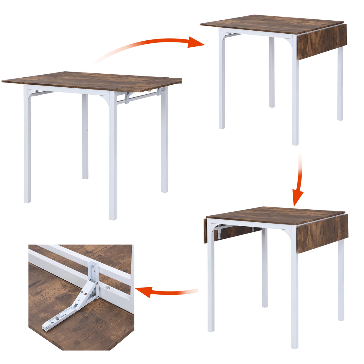 5 Piece Counter Height Dining Table Set with Drop Leaf and 4 Chairs I73203