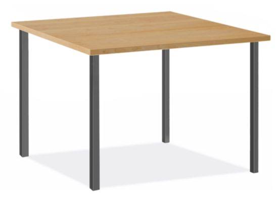 Maple Top Square Table with Graphite Base W9551