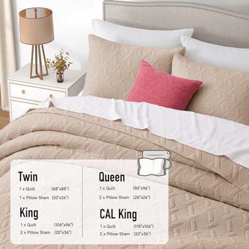 Navy California King Size 3 Piece Microfiber Quilt Bedding Set Y877729