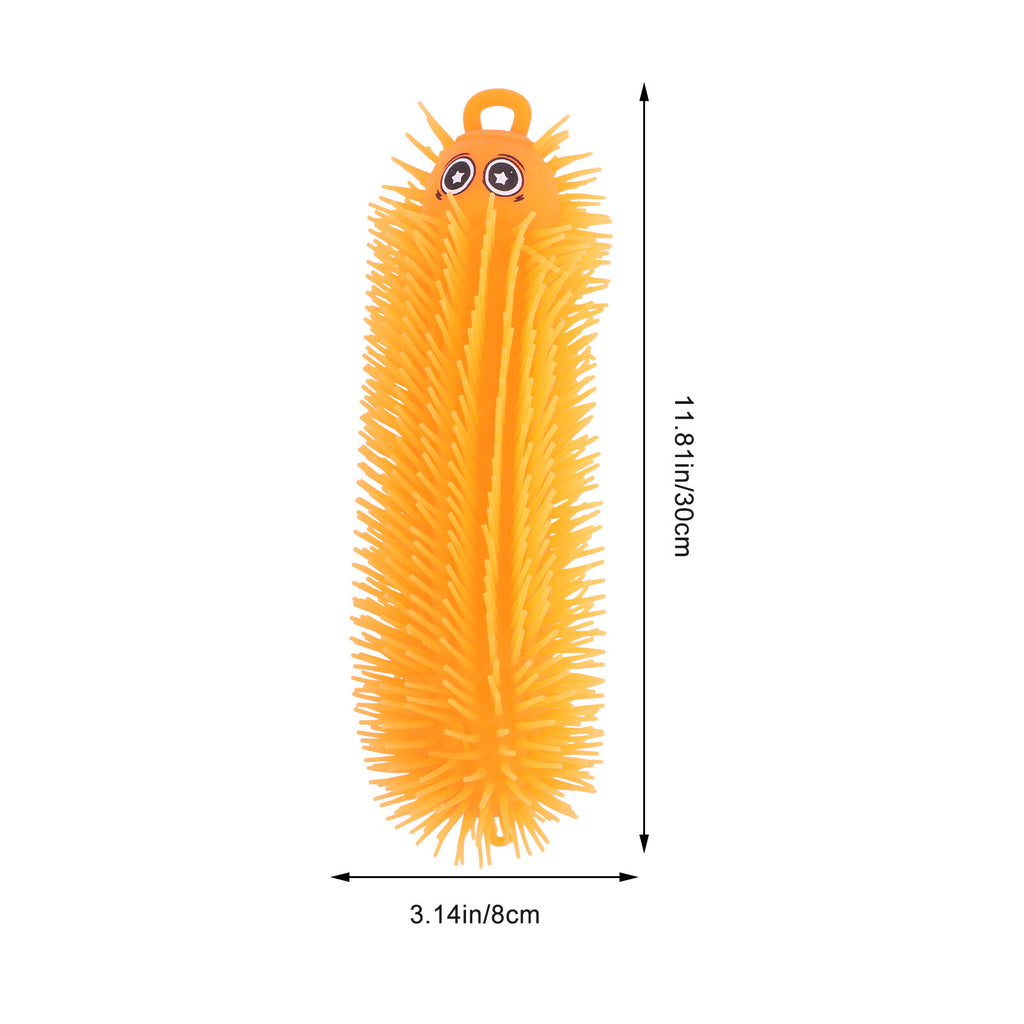 Toys Puffer Ball Caterpillar Sensory Flashing Inflatable Rubber K2604