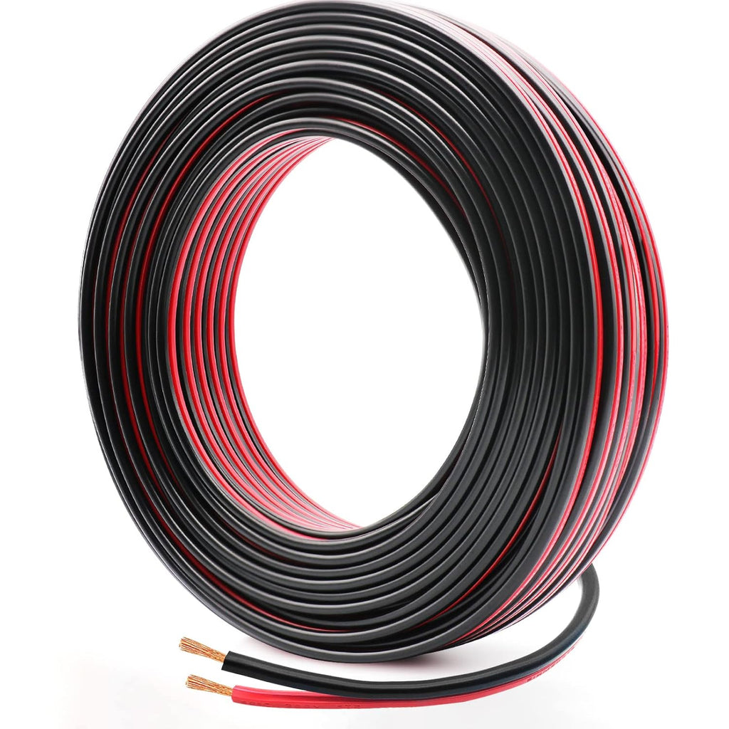 Red Black 100 Feet Pack of 2 Low Voltage Landscape Lighting Cable B1581
