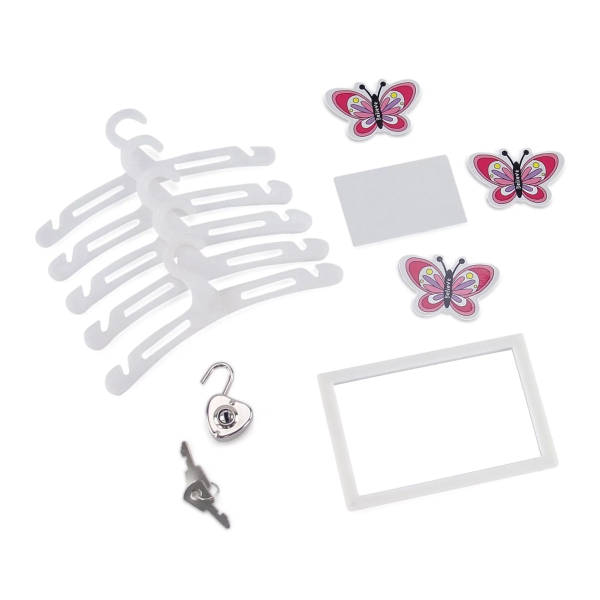 14 Inch Doll Furniture Locker Storage Accessory with Lock and Key Z9222