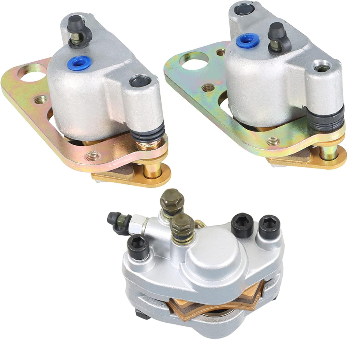 Front Rear Brake Calipers w/Pads for Polaris Scrambler 400 500 2x4 4x4 1998-2004 Pack of 2 X8307