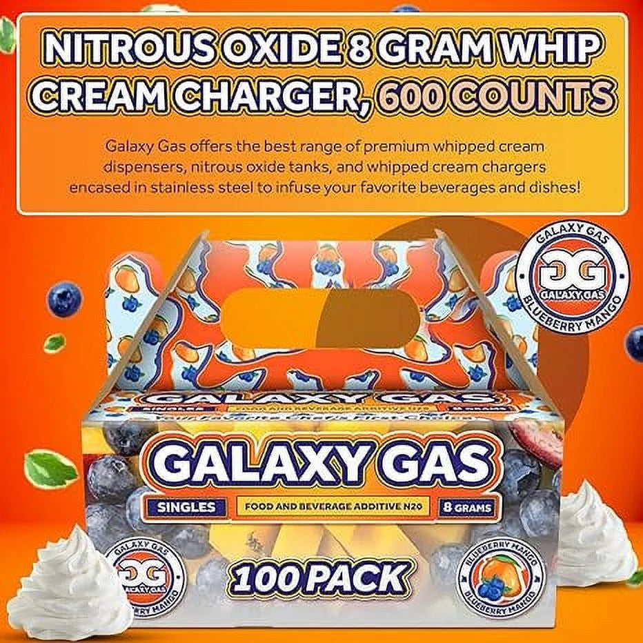 Blueberry Mango Whipped Cream Chargers, 8 Gram, 600 Counts R2223