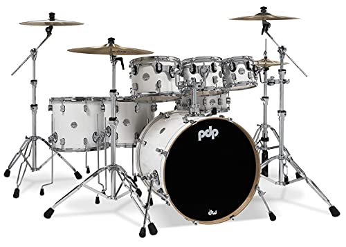 7-Piece Maple Shell Pack with Chrome Hardware Pearlescent White V59000
