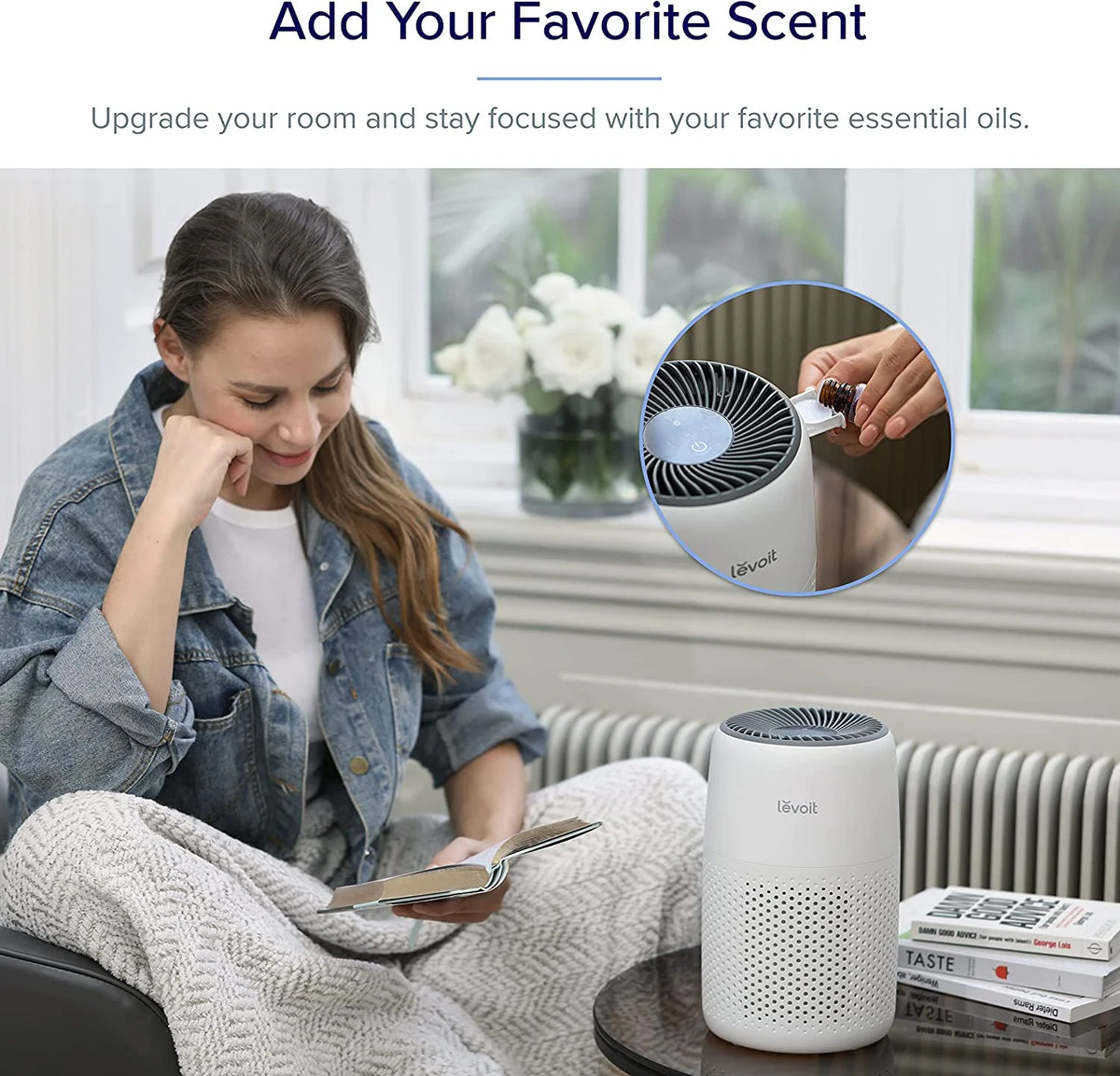White Desktop HEPA Air Purifier Q523544