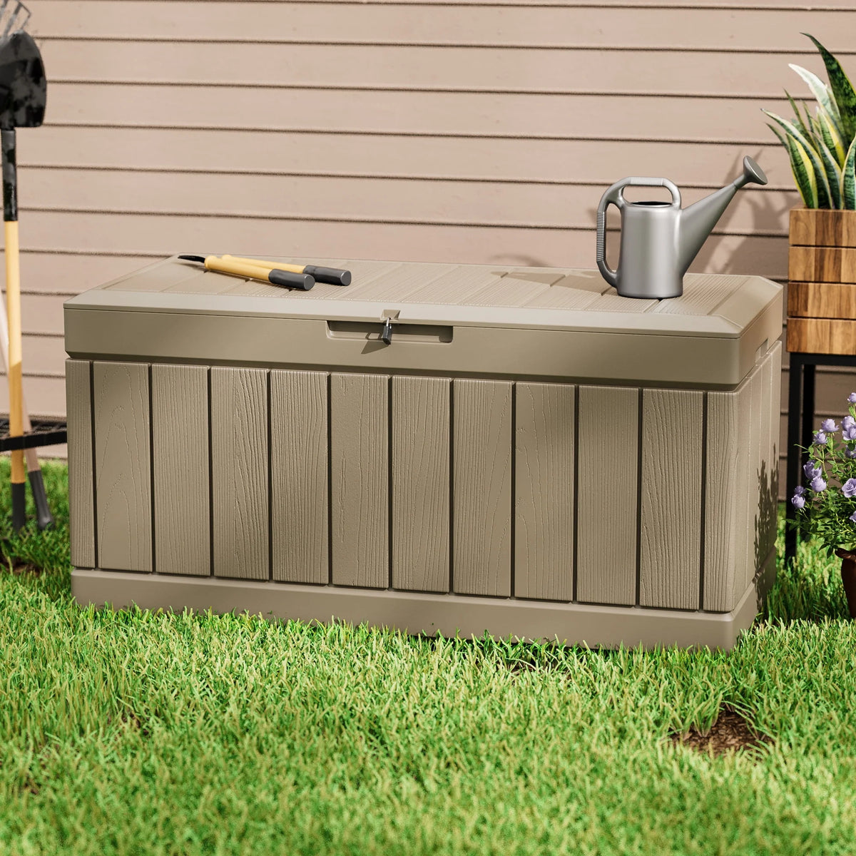 82 Gallon Resin Lockable Deck Box D268