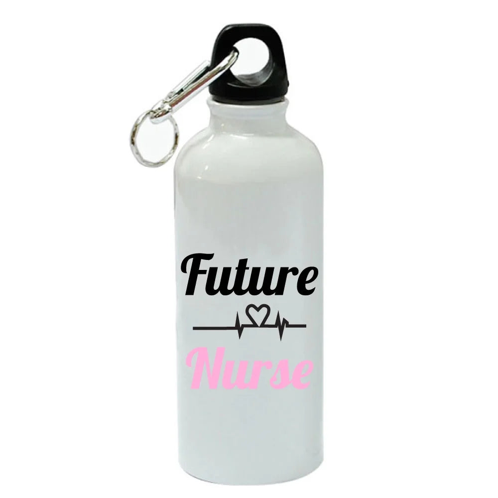 Pink White Aluminum 20 oz Water Bottle E62913
