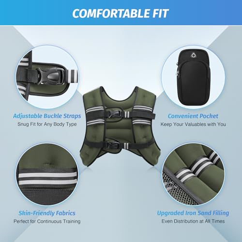 Weighted Vest with Reflective Stripe E408