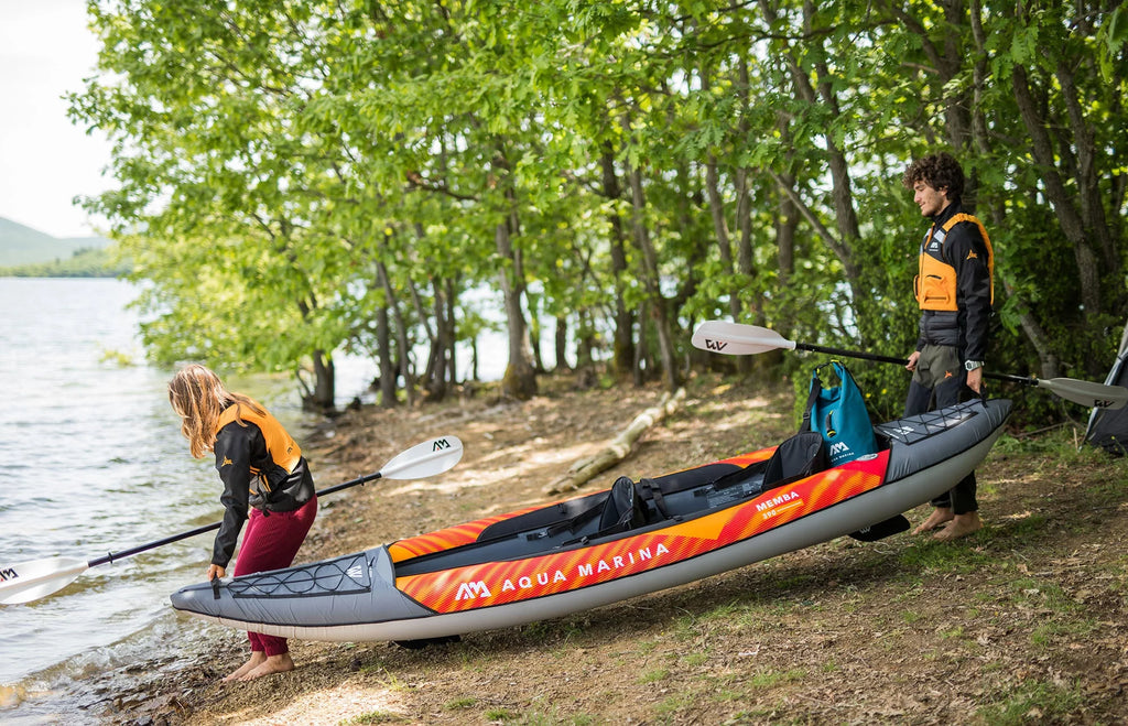 Inflatable Touring Kayak with Carry Bag, Paddle, Fin, Pump K347