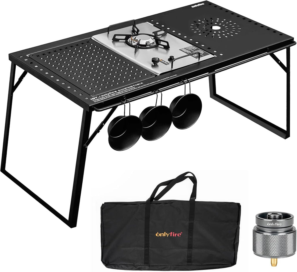 IGT Camping Table Kit with Gas Stove and Carrying Case A938301