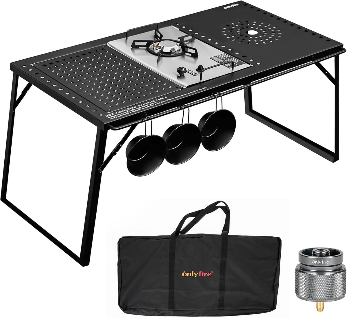 IGT Camping Table Kit with Gas Stove and Carrying Case A938301
