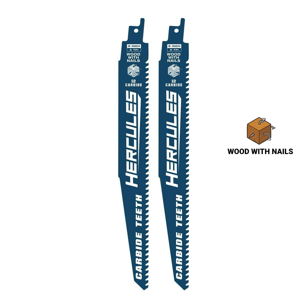 9 in. Carbide Reciprocating Saw Blades, 2-Pack L536