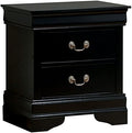 Solid Wood 2-Drawer Nightstand Y2745