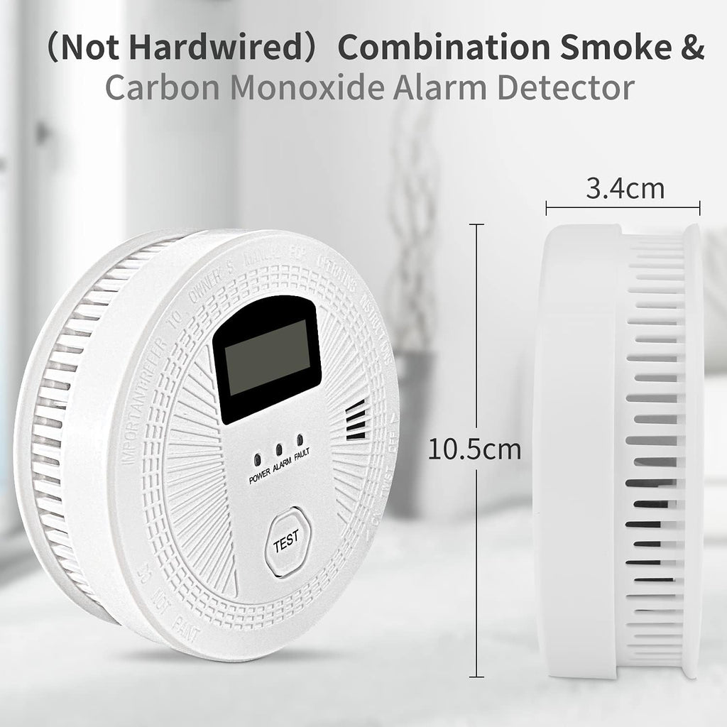 3 Pack Smoke and Carbon Monoxide Detector with LCD Display V62540