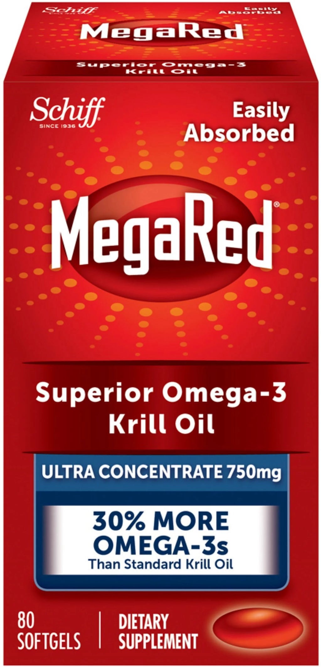 750mg Omega-3 Krill Oil, 80 softgels O985612