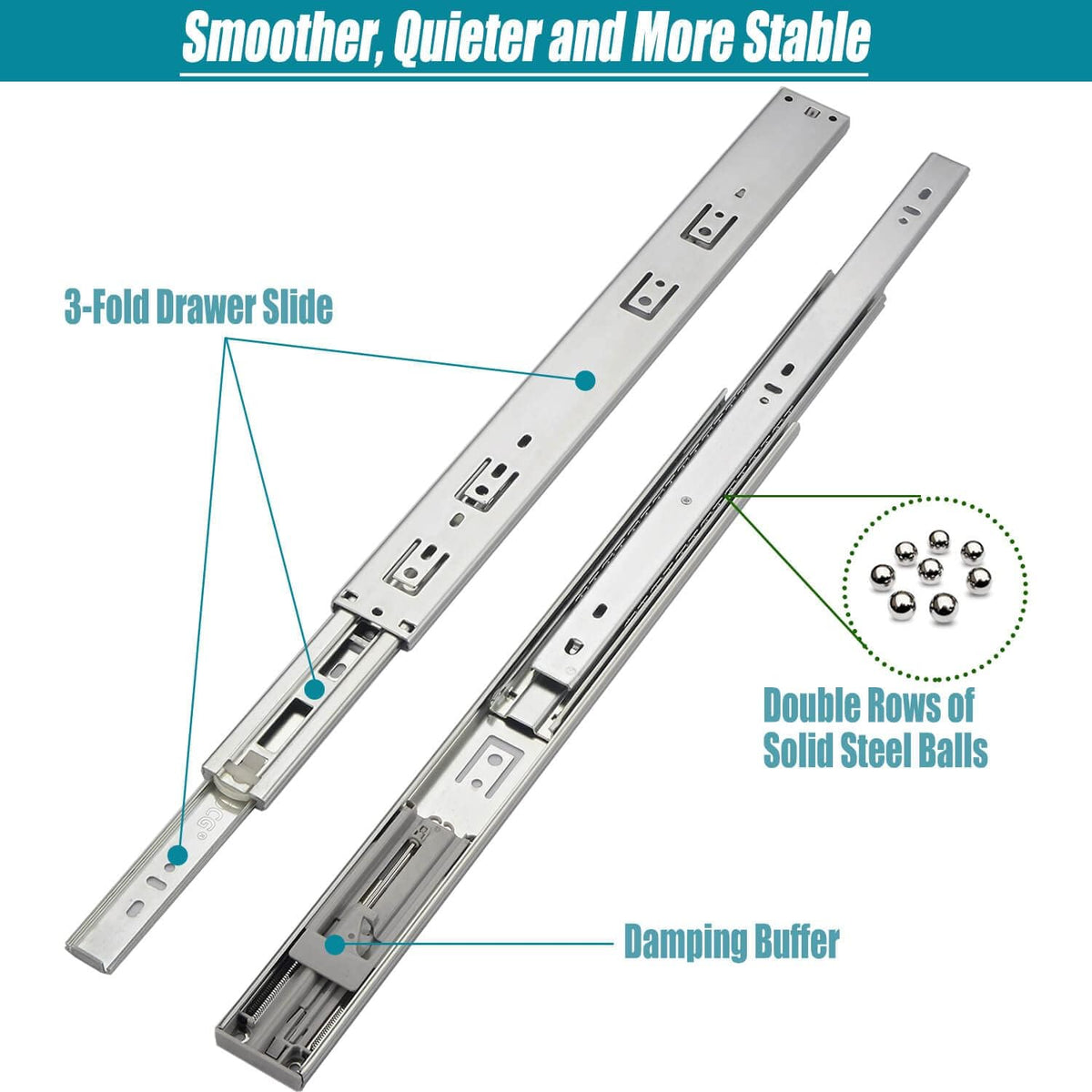 18 Inch Full Extension Ball Bearing Drawer Slides T870541