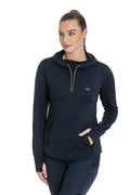 Ladies Hooded Fleece Navy L B531