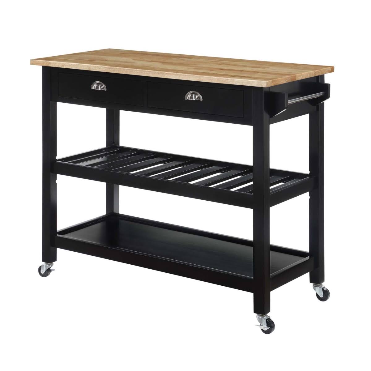 3 Tier Butcher Block Kitchen Cart with Drawers C261