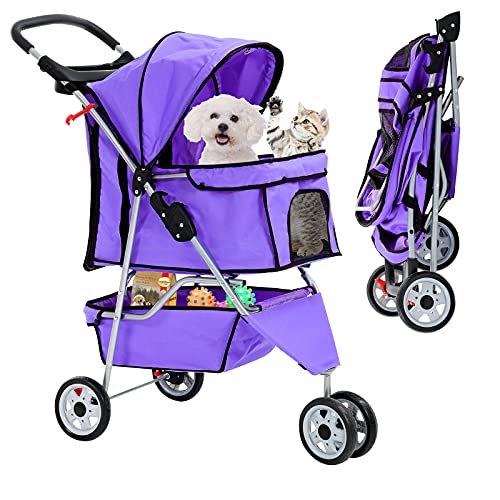 Pink 3 Wheels Pet Stroller T706