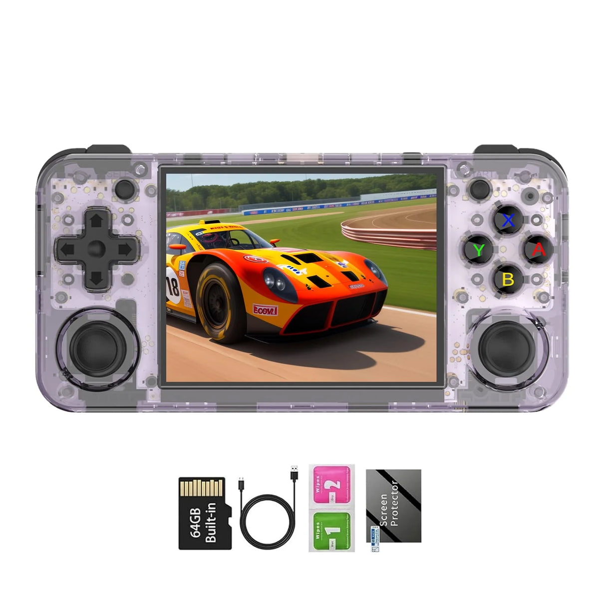 Purple Handheld Gaming Console with 64GTF Card E58590