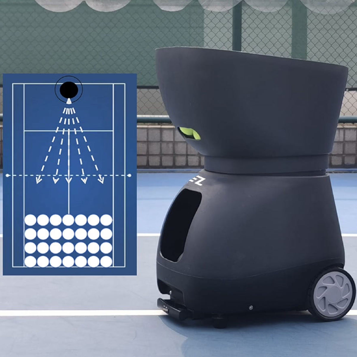 Tennis Ball Machine Pro 28 Precise Spots L564