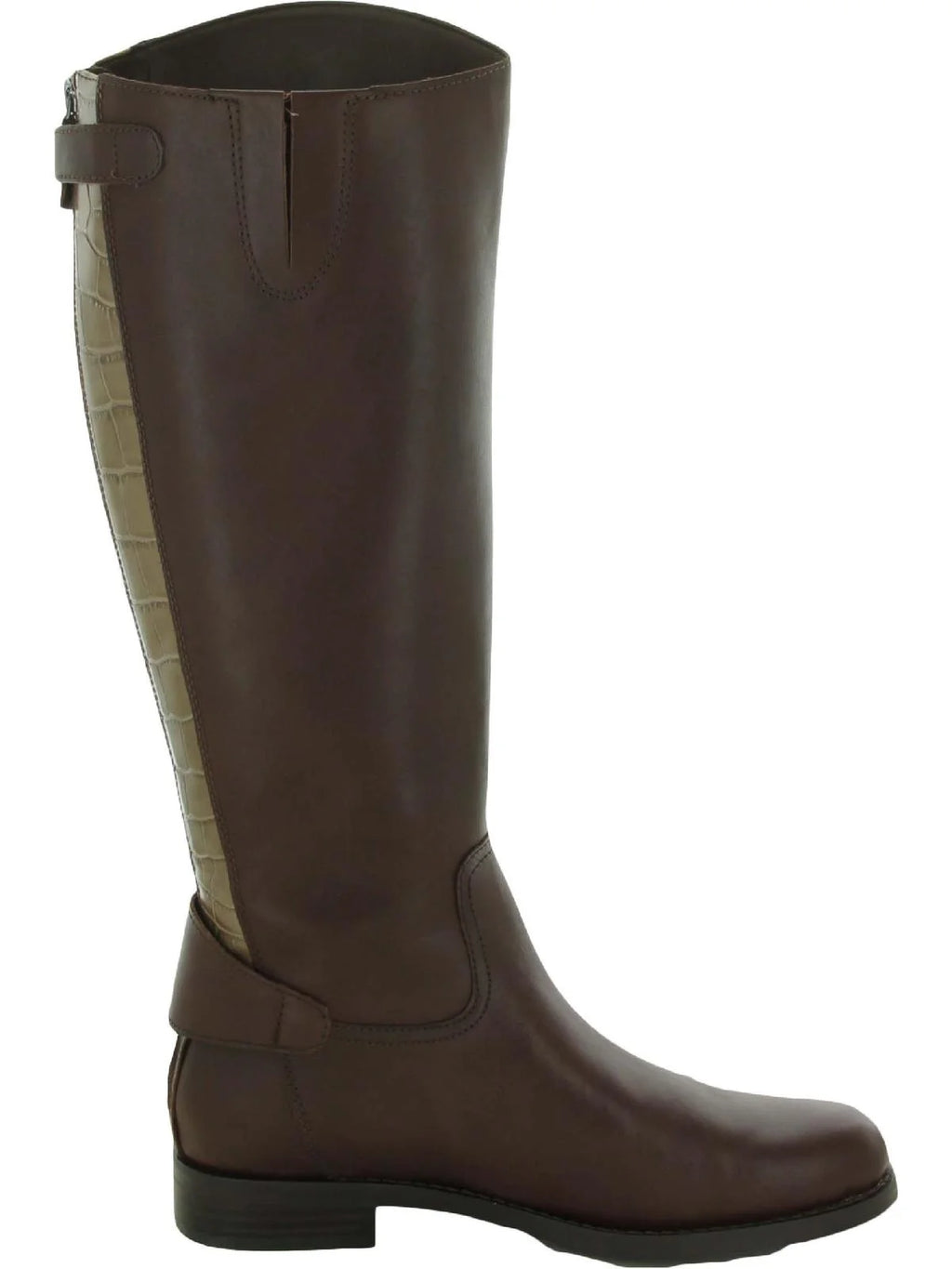 Brown Leather Knee High Boots D9111