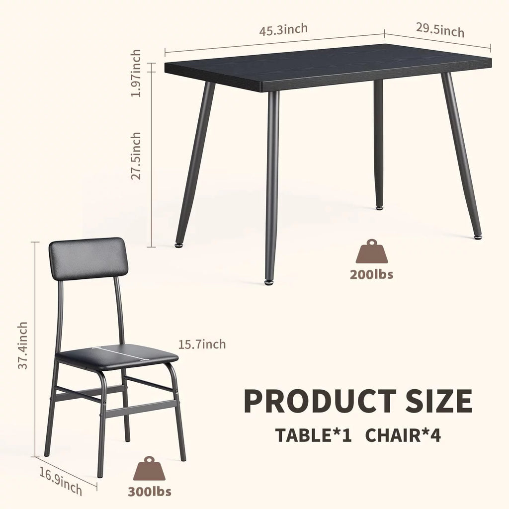 Dining Table Set for 4 with 4 Chairs M2743
