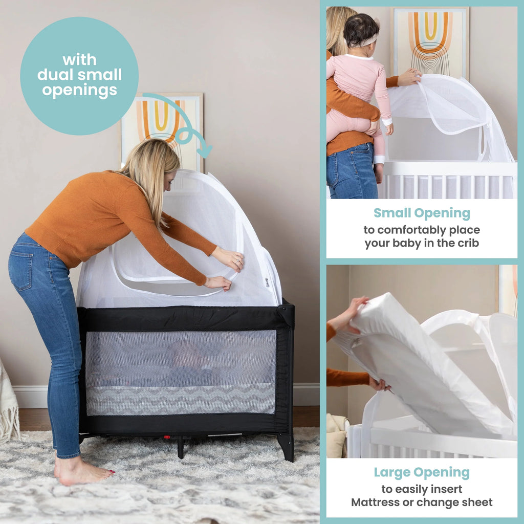 Baby Safety Pop Up Pack n Play Tent with Auto-Lock Zippers Y49056