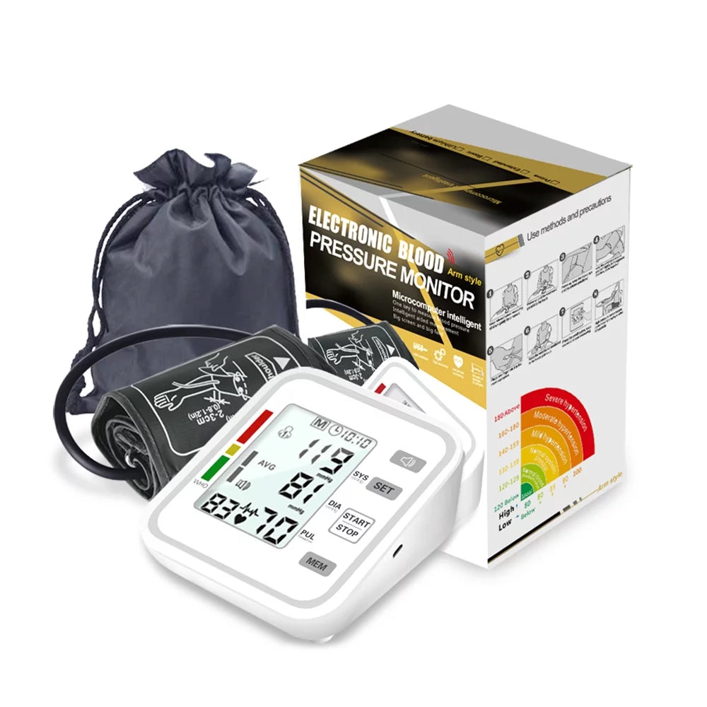 Upper Arm Automatic Electronic Blood Pressure Meter with LCD Display B370820
