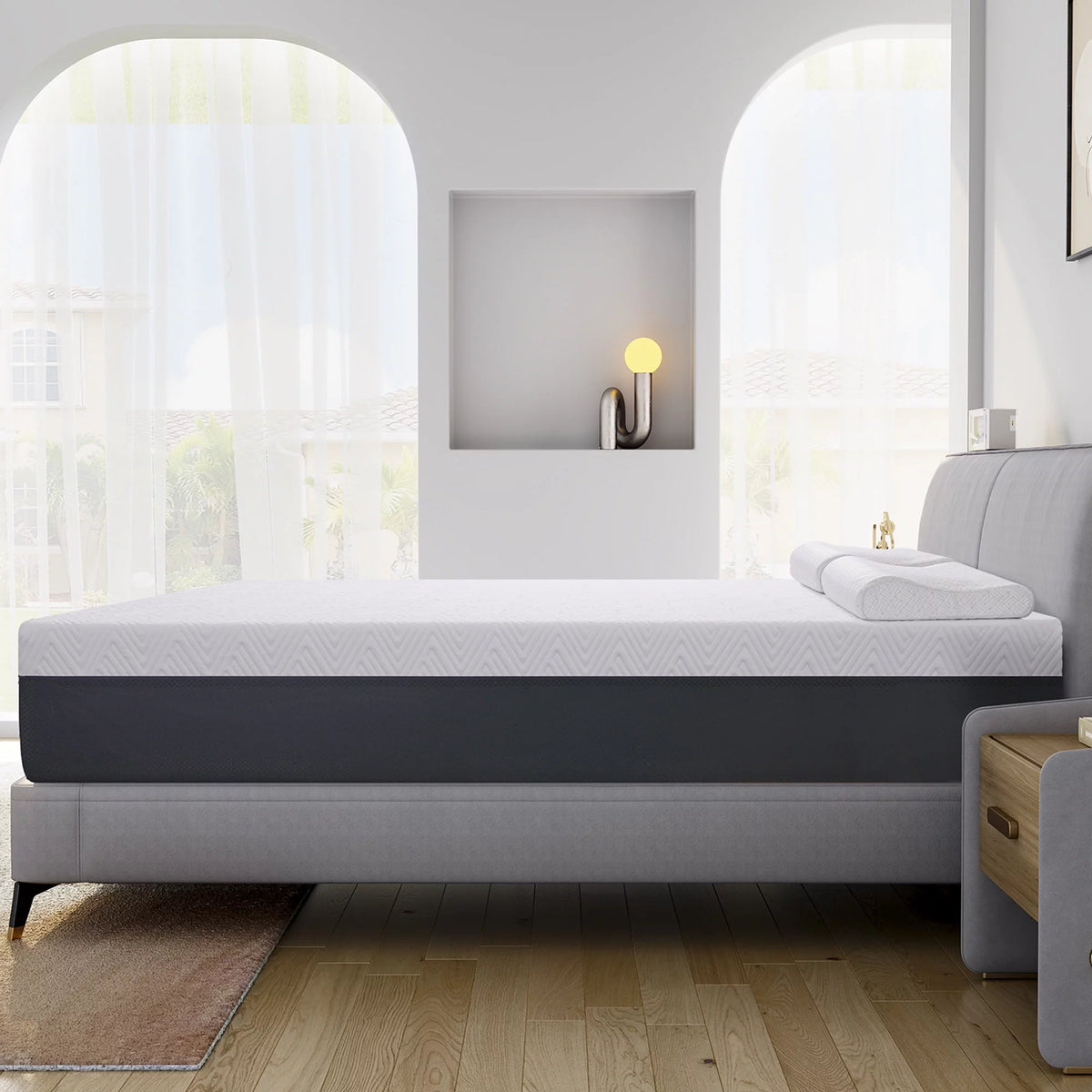 Short Queen 10 Cooling Gel Memory Foam Mattress O720