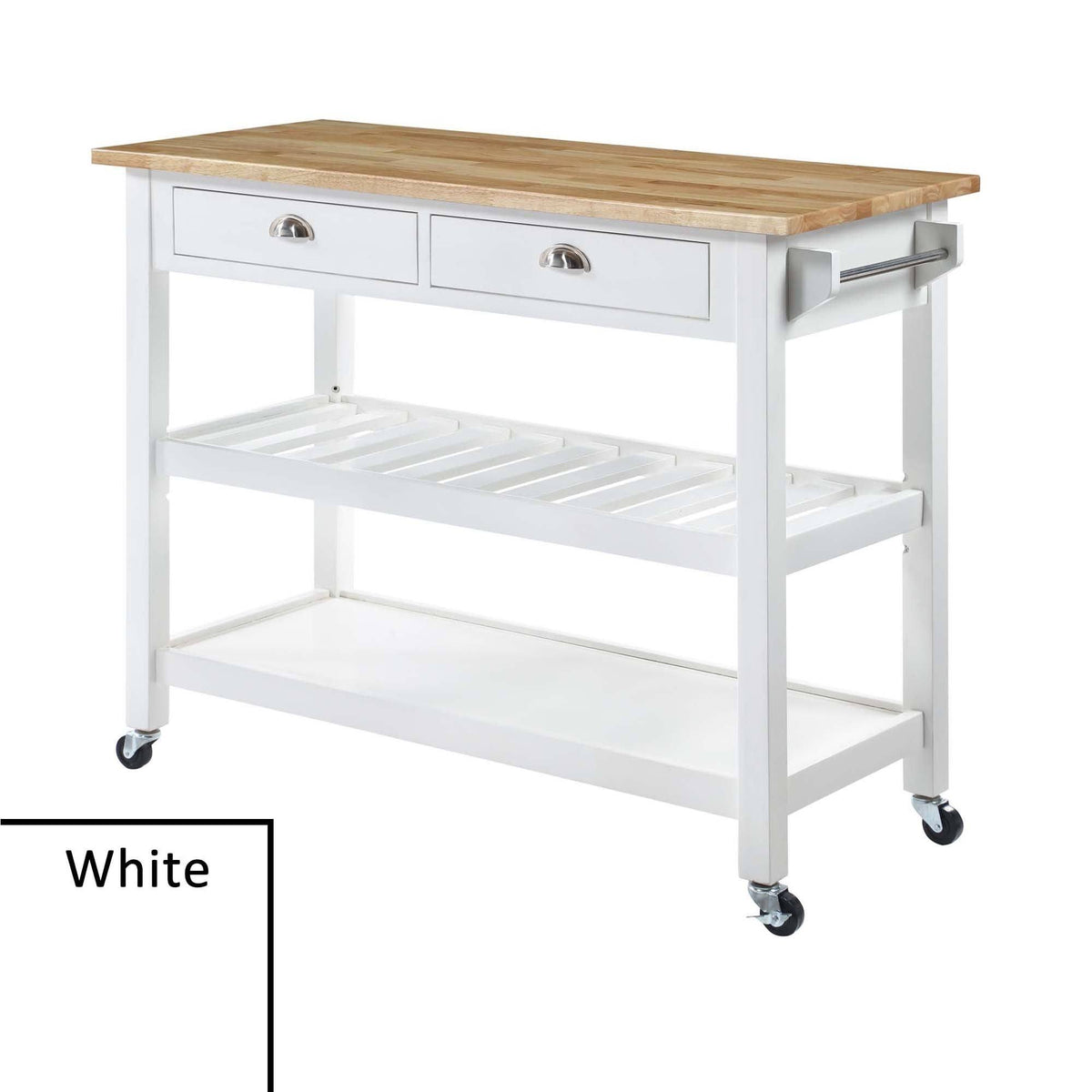 3 Tier Butcher Block Kitchen Cart with Drawers C261