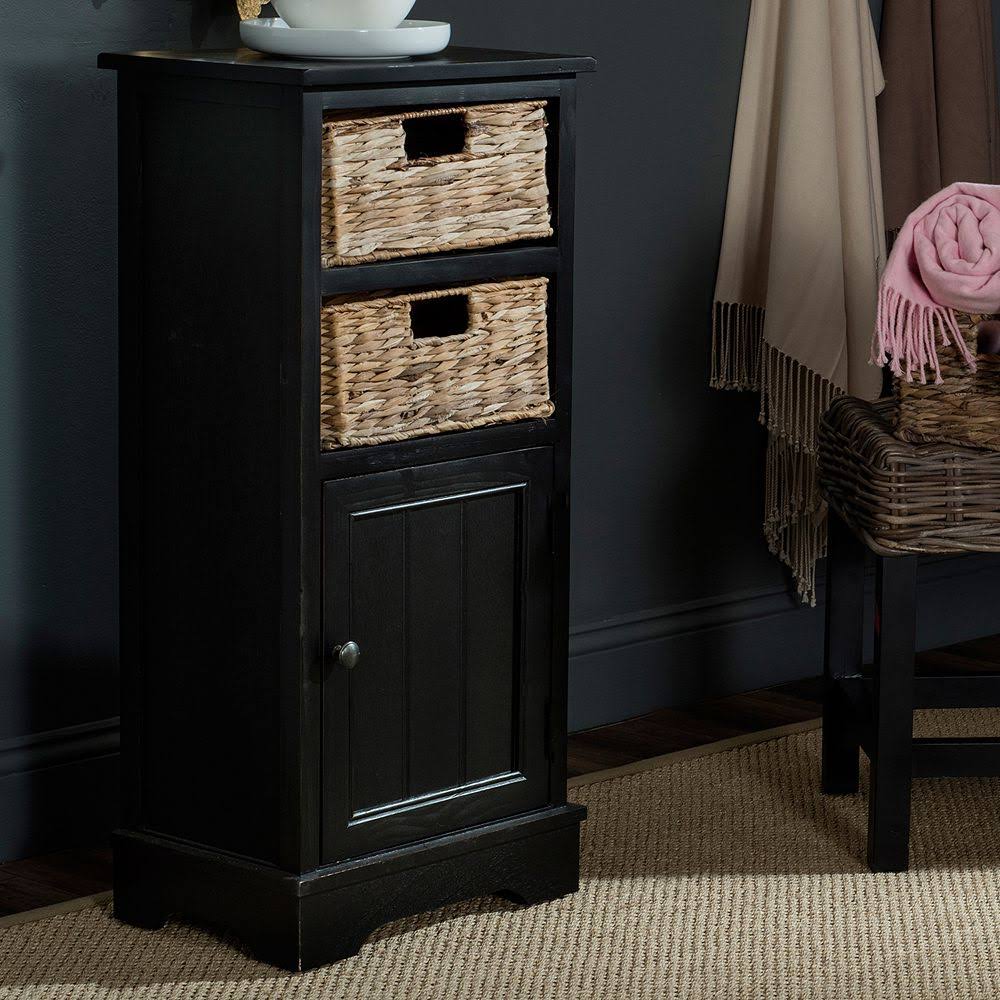 Distressed Black Cabinet R776