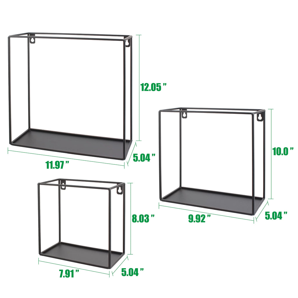 Wire Cube Shelf Set of 3 Shelves Black X54387