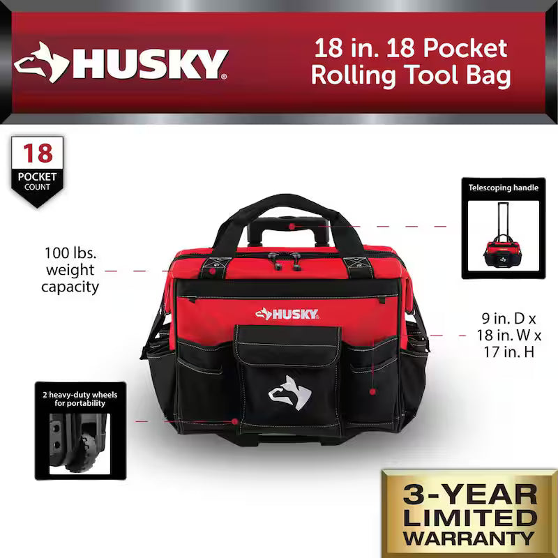 18 Pocket Rolling Tool Bag C32163