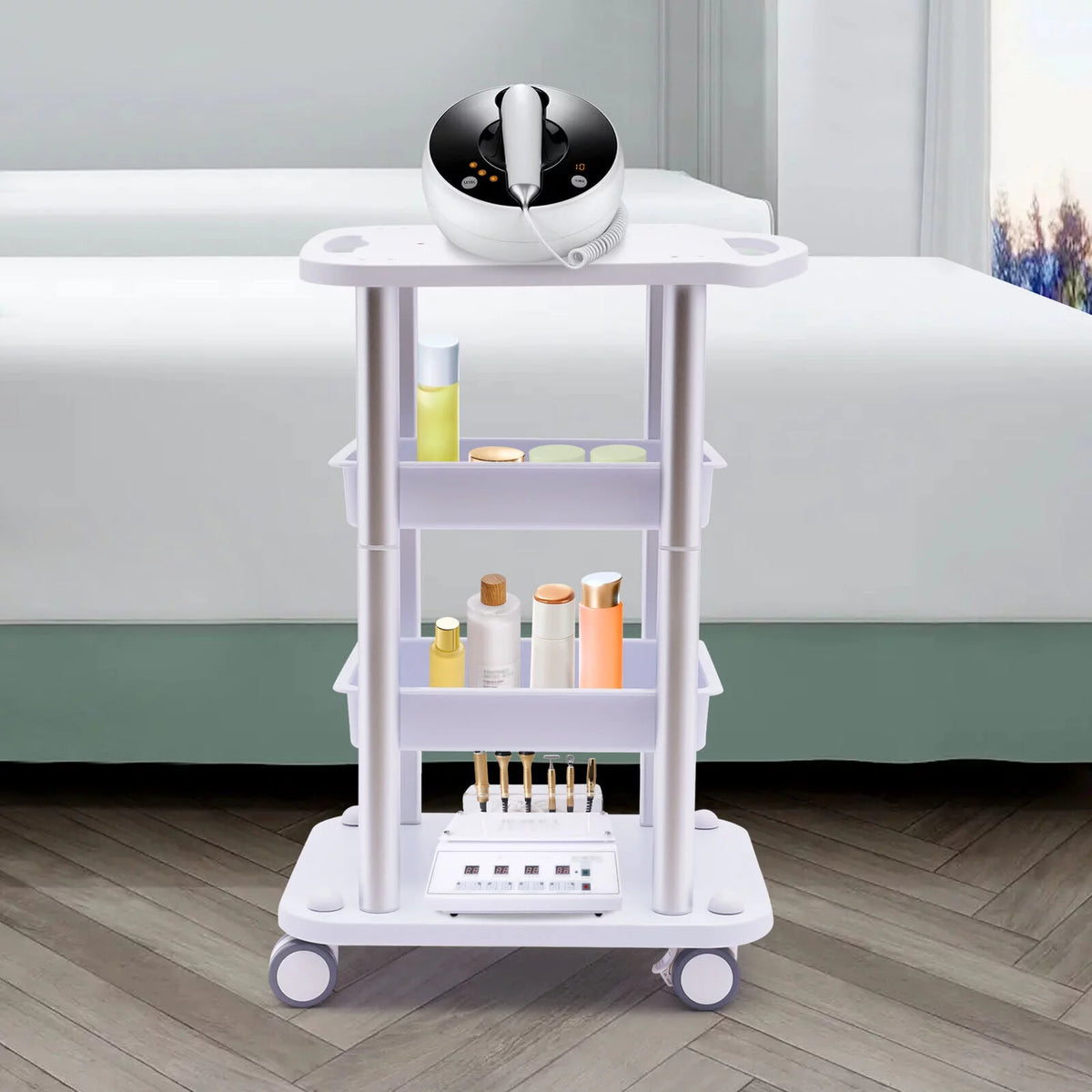 4 Layers Tray Rolling Cart with Wheels V700