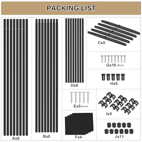 Black 4 Panel Room Divider V336