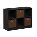 Americano Medium Brown 3x2 Bookcase Storage with Bins O420960