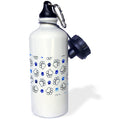 Black and Blue Tracks Sports Water Bottle, 21oz M9066