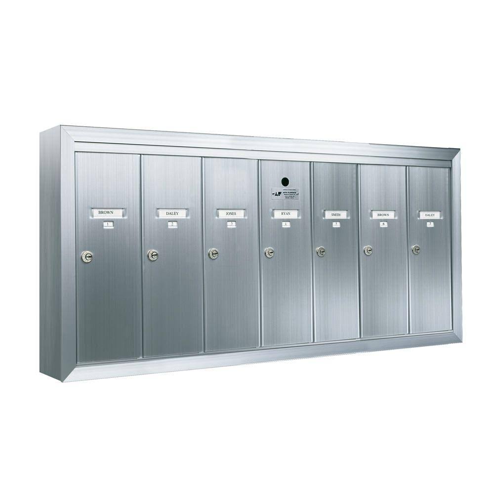 7-Compartment Aluminum Surface-Mount Mailbox E285