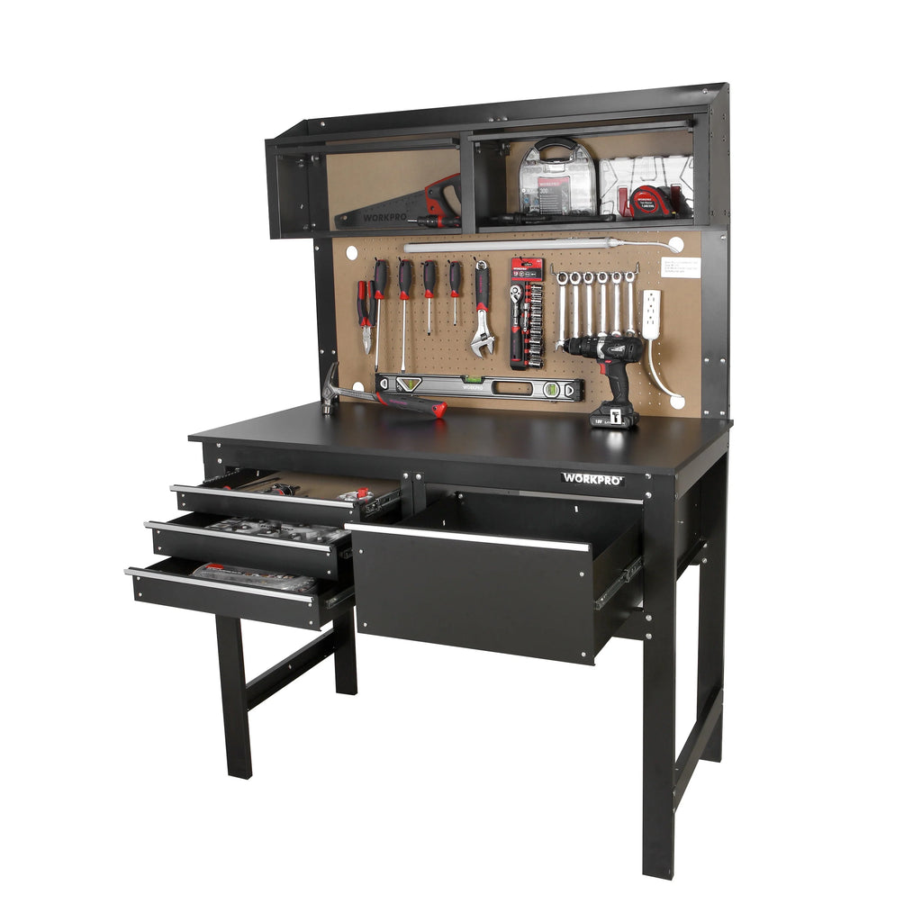 48-inch Steel Wood Workbench and Cabinet Combo F1906