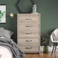 5 Drawer Ivory Oak Dresser E613426