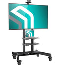 Black Mobile TV Stand on Wheels for 50-86 Inch TVs, Adjustable Height, VESA 800x500 U5490
