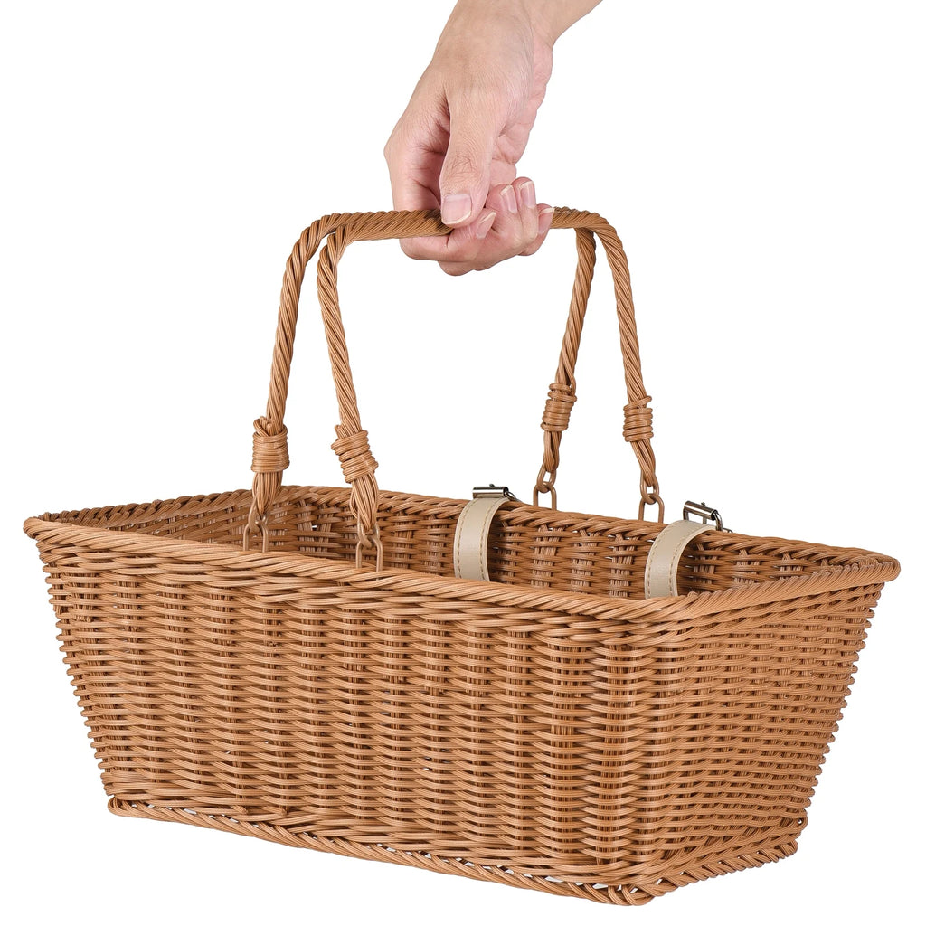 Hand Woven Wicker Bike Basket D8676
