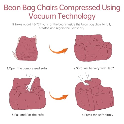 Black Bean Bag Chair with Memory Foam M40478