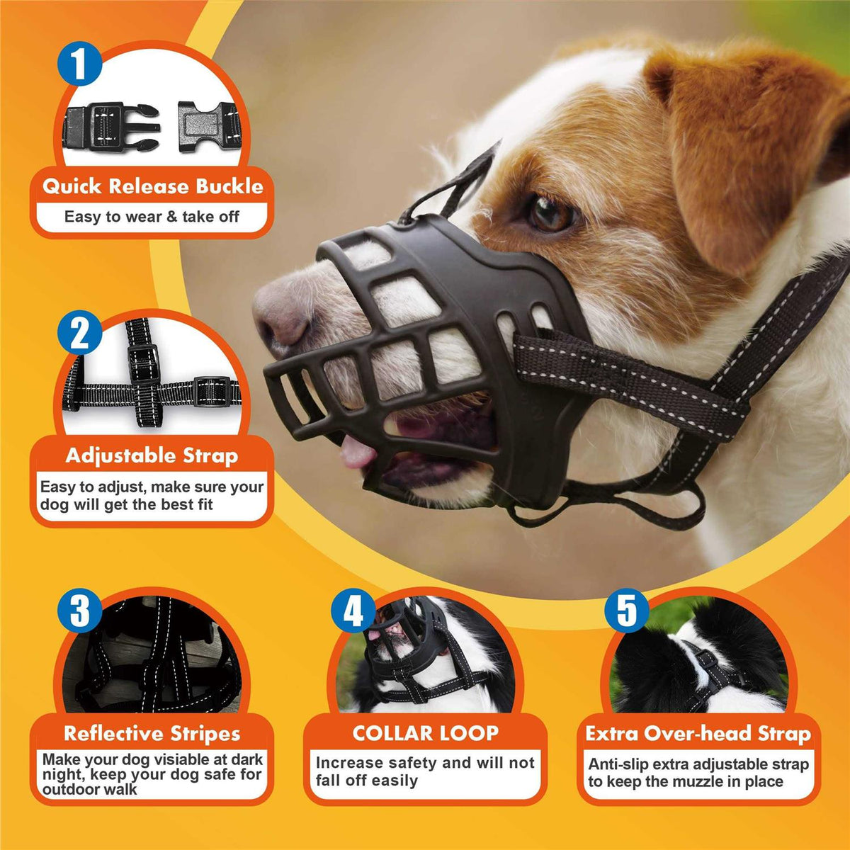 Dog Muzzle, Anti Biting and Stop Chewing X41942