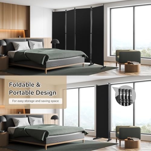 Black 4 Panel Room Divider V336