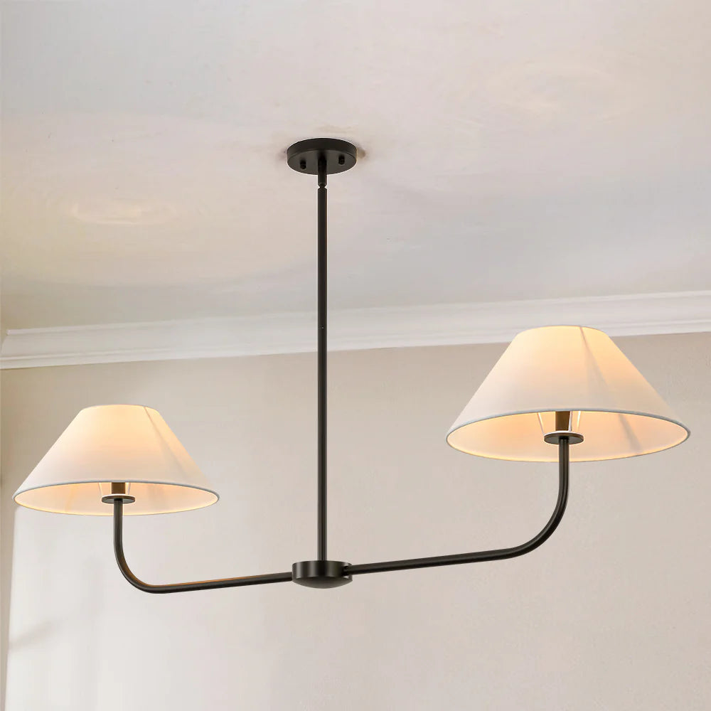 2-Light Dimmable Fabric Linear Pendant P292119
