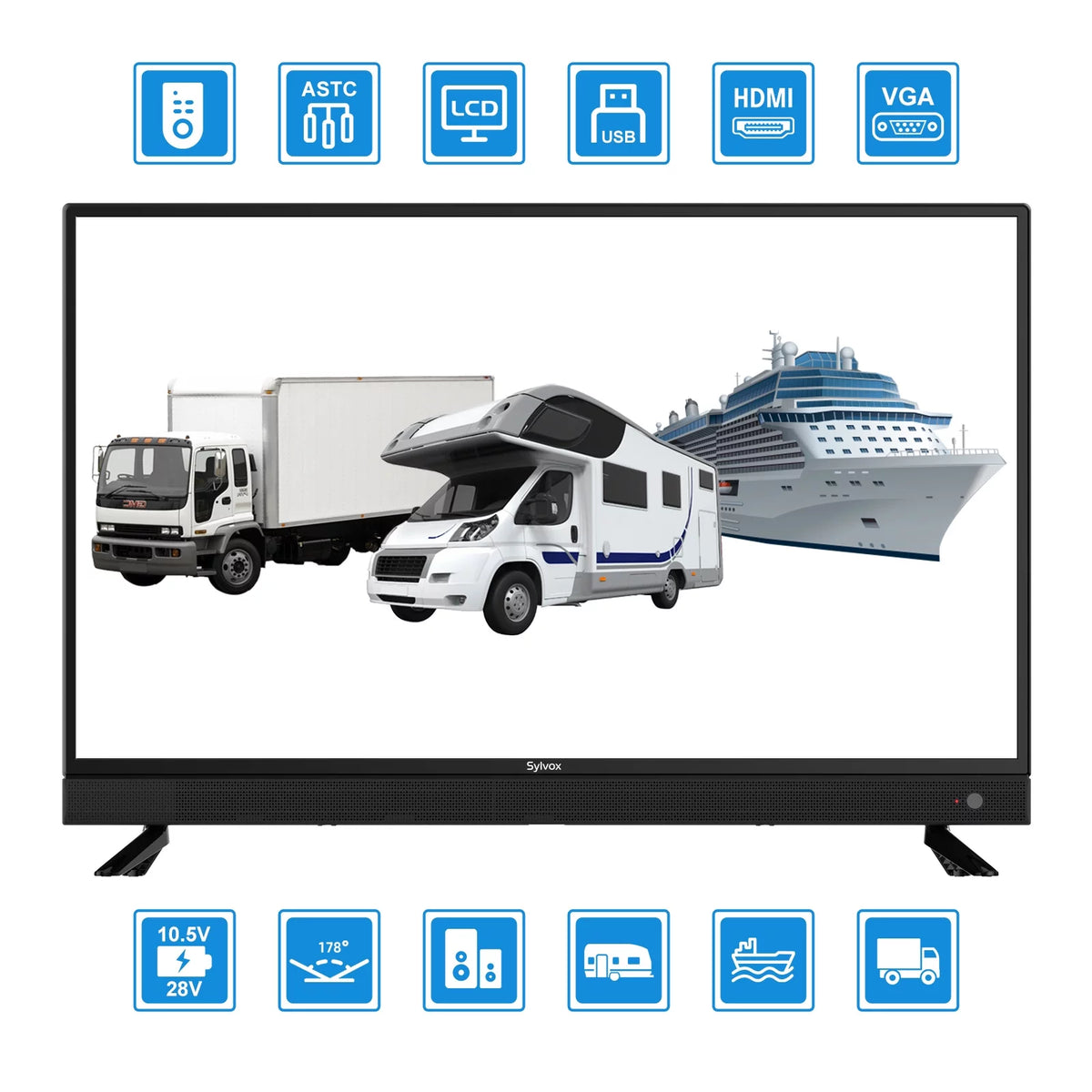 32inch 12 Volt DC 1080P FHD RV TV K990381
